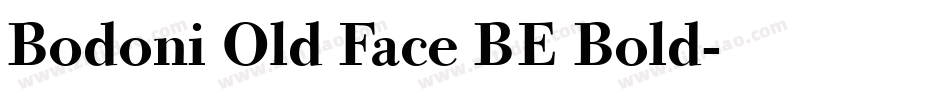 Bodoni Old Face BE Bold字体转换